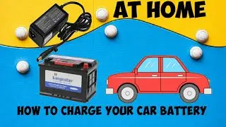 How to charge car battery at home with laptop charger 🚘