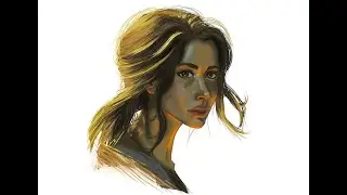 Speed painting de portrait en contre jour