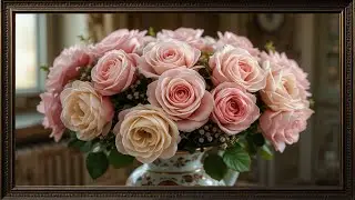 Heritage English Garden Roses 🌹 | Romantic Vintage Floral Art | Framed TV Gallery