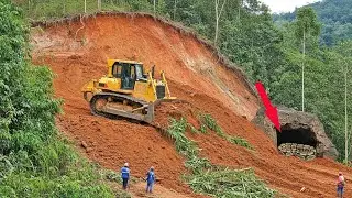 Bulldozer on Steep Slope &ndash; Extreme Road Construction