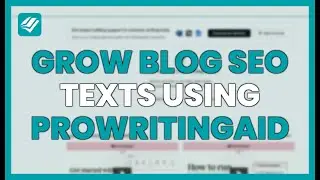 Grow your blog with SEO texts using ProWritingAid