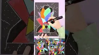 Picasso Inspired Dracula Collage Art for Kids