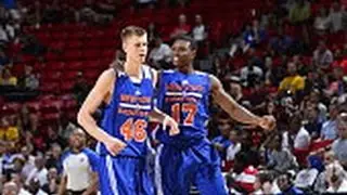 Porzingis Steals the Rock and Dunks It!