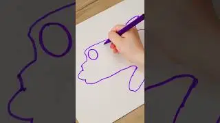 How to Draw a Baby Shark! 🦈🎨 Drawing with Hands #art #learning #kidssong