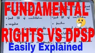 Fundamental Rights vs DPSP|Difference between fundamental rights and dpsp|Fundamental rights & dpsp