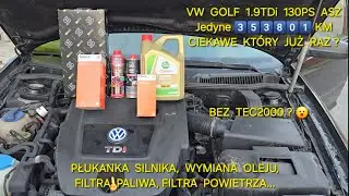 #Płukanka silnika wymiana oleju filtra paliwa Volkswagen #Golf #1.9TDi ASZ