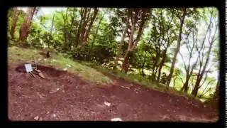 Mountain bikes round Eglinton country park.
