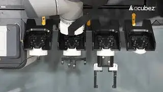 automated end-of-arm-tooling changer for uninterrupted #CNC machine tending #ToolChanger | acubez&trade;&zwnj;