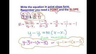 Ch4V1 - I can write the equation of a line into point slope form