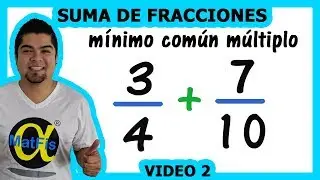 Suma de 2 Fracciones por mcm video 2 | Alfa MatFis