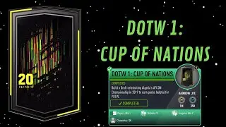 DOTW 1: CUP OF NATIONS COMPLETED!- FUT 20 Pacybits Pack Opener & Draft
