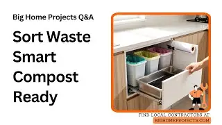 Pull-Out Kitchen Recycling Hub With Compost Drawer Integration