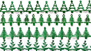 Christmas decoration ideas| Christmas bulletin board ideas|How to make paper garland christmas trees