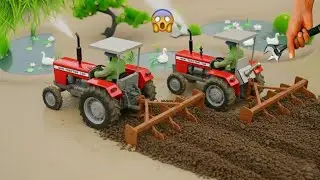 Modern Farming Science Project | DIY Mini Tractor Plough Machine&lrm;⁨ @manucreator2 