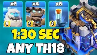 Th18 Meteor Golem + Totem Spell + Ice Golem Attack Strategy | Th18 Attack Strategies(Clash of Clans)