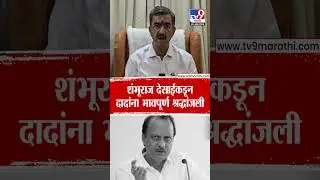 Shambhuraj Desai यांच्याकडून दादांना भावपूर्ण श्रद्धांजली | Ajit Pawar Passed Away