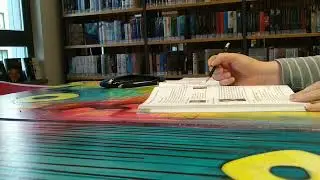 Study German with me in a library (no music)
