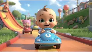 Happy Baby Car Ride 🚗 | Cute 3D Cartoon Baby & Animal Friends | Kids Animation