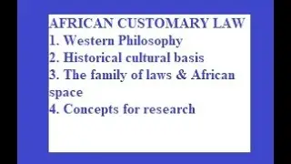 Living Customary Law in Africa | African Legal Theory