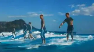 WAIKIKI, surfing colorized, 1930s, Retro