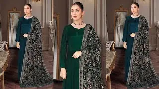 Unboxing Ramsha's Dress Velvet Shawl V-57