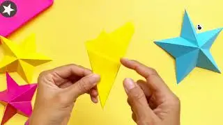 Step BY step tutorial : paper star #origami #papercraft #star 