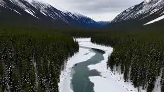Winter Drone Scenes with Music