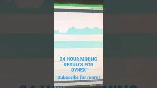 24 HOURS MINING DYNEX RESULTS #gpumining