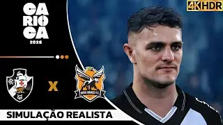 Vasco da Gama vs Nova Iguaçu | Cariocão 2026 | Simulação 4K60FPS Realista | Pes 2021 Gogosz Patch.