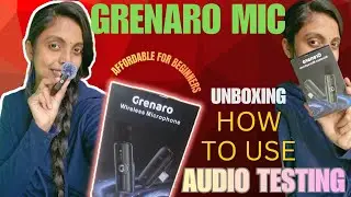 Unboxing Grenaro mic 🎤 🤗 |How to use|Audio testing|kavya rao