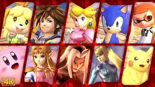 Super Smash Bros. Ultimate ⁴ᴷ Все позы победы (обновление Соры)