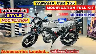 Yamaha XSR155 Modification Details Review | Kit Price | Full Scrambler Accessories कितना पैसा लगेगा?