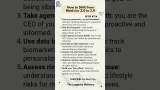 How to Shift from Medicine 2.0 to 3.0 - Peter Attia