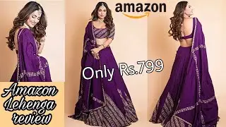 Amazon Lehenga review latest 2021/ Amazon wedding wear lehenga for mehendi green outfit under 1000