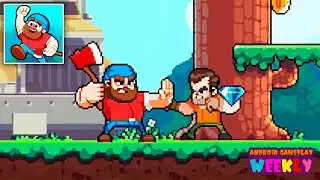 Timberman The Big Adventure - 2D Platform Game - Gameplay Walkthrough (Android) Levels 1-2