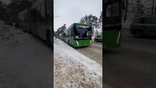 Прибытие автобуса МАЗ АО2195-3 на А.О. &laquo;Ул. Свердлова&raquo; Маршрут № 5 Торговый центр - ЦКК