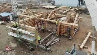 Construction in the Handcrafted Log Home Lot