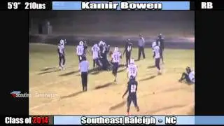 2013 Kamir Bowen - SE Raleigh RB - Junior Highlights