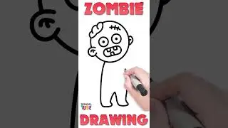 How To Draw A Halloween Zombie🧟🎨✏️🖍️Easy Drawing for Kids, Toddlers #drawing #howtodraw #Zombie
