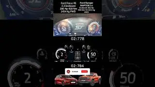 2023 Ford Focus ST Vs 2024 Ford Ranger Raptor 3.0 V6 292 KW 392 Ps 0-100 acceleration Battle