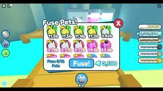 What happens when you fuse 4 Golden North Pole Wolf and 4 North Pole Wolf? (Pet Simulator X!)