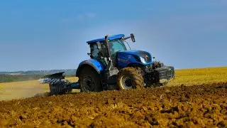 Orka pod Rzepak w IHAR Grodkowice 2024. New Holland T7.290HD & Lemken Diamand