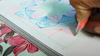 Easy Square Mandala Drawing Tutorial for Beginners | Geometric art design @radiantramola 