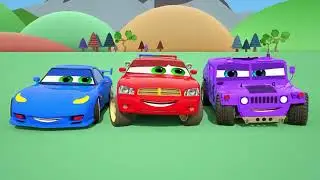 The ambulance in different colour CARTOON # poem # playback for kids 