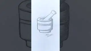 Easy Mortar & Pestle Drawing #trendingshorts #art #sketch #pencildrawing #viral #shortsfeed #simple