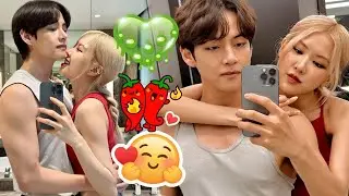 🔥Taerose взрывается супер-сладкой серией селфи — V и Розэ растапливают сердца фанатов!