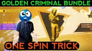 Golden Top Criminal Bundle One Spin Trick | How To Get Golden Criminal Bundle In One Spin 😲