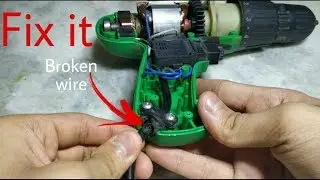 How to fix broken wire at the end of drill or any other device