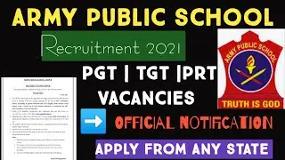 Army public school teacher recruitment 2021|PGT|TGT |PRT |COMPUTER TEACHER // NS CLASSES