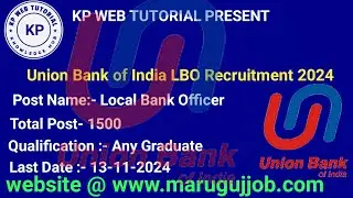 Union Bank of India LBO Recruitment 2024